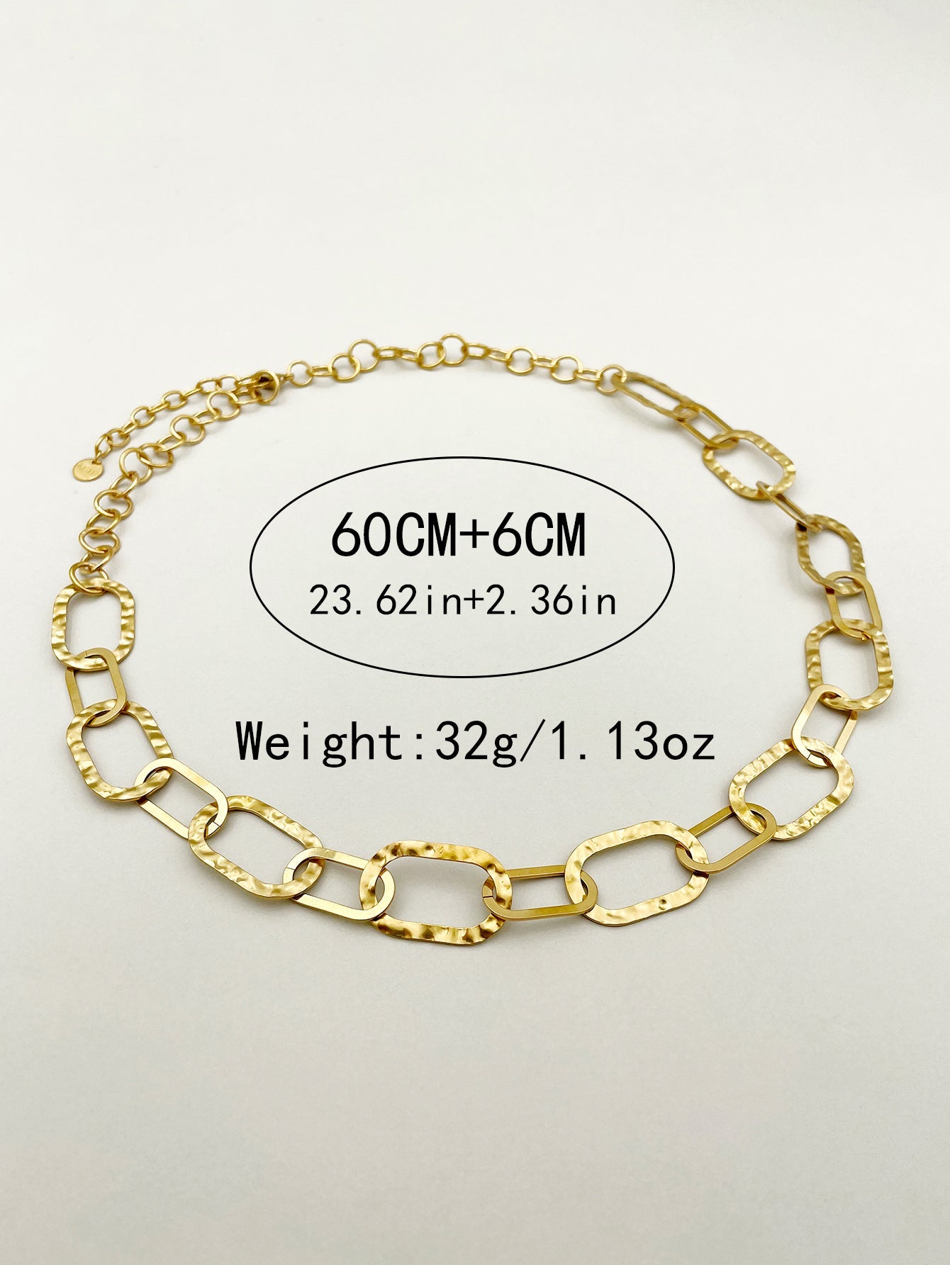 Roman Style Streetwear Oval Heart Shape Stainless Steel Patchwork Plating Gold Plated Necklace