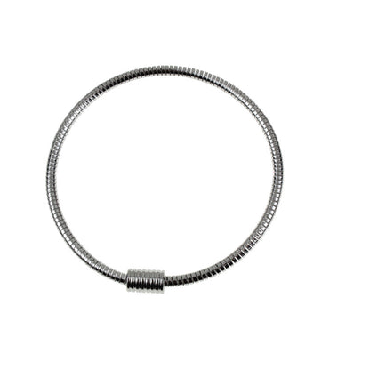 Retro Simple Style Solid Color Stainless Steel Bangle In Bulk