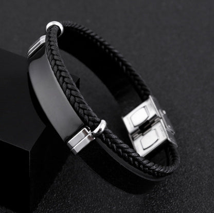 Vintage Style Streetwear Solid Color Titanium Steel Plating Men'S Bangle