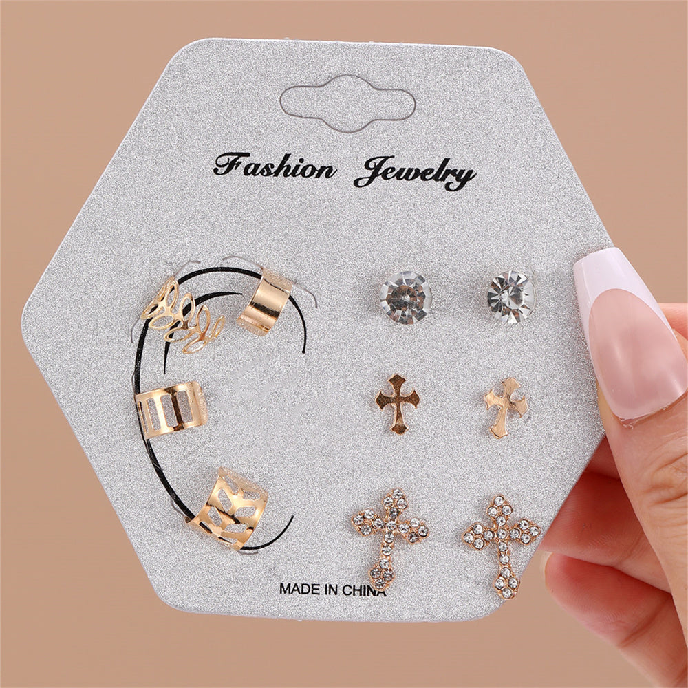 1 Set Ig Style Simple Style Solid Color Irregular Inlay Alloy Artificial Gemstones Artificial Rhinestones Ear Studs