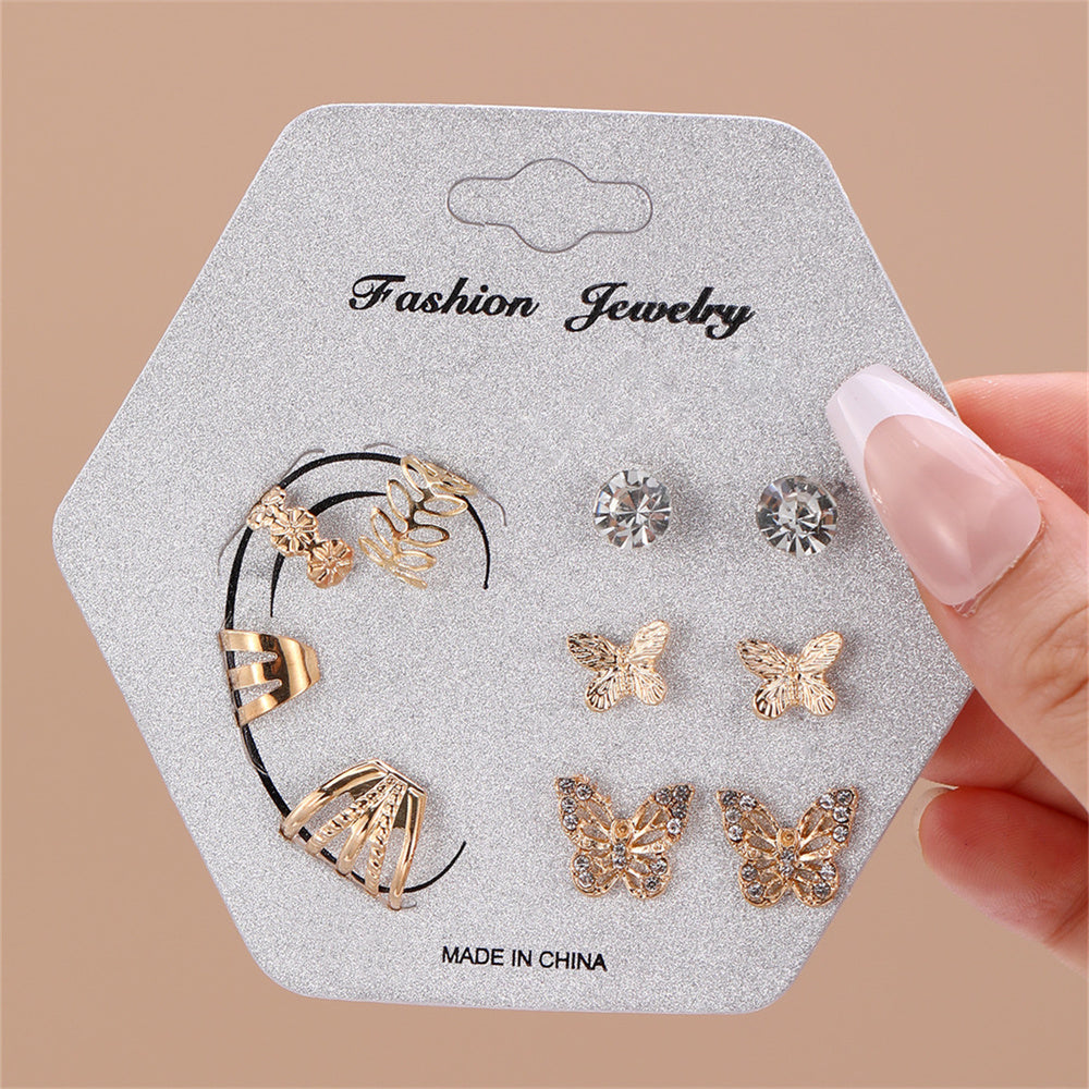 1 Set Ig Style Simple Style Solid Color Irregular Inlay Alloy Artificial Gemstones Artificial Rhinestones Ear Studs