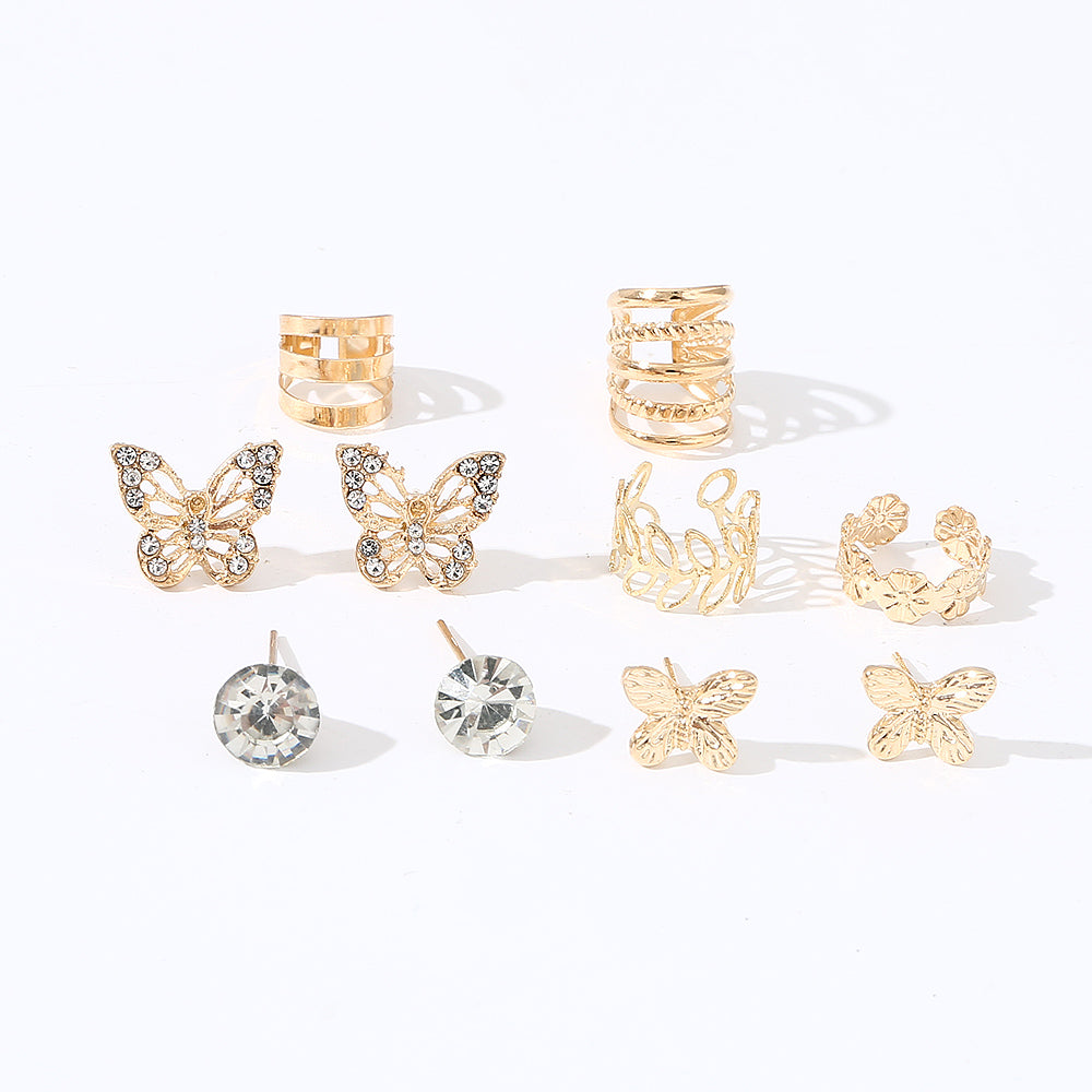 1 Set Ig Style Simple Style Solid Color Irregular Inlay Alloy Artificial Gemstones Artificial Rhinestones Ear Studs