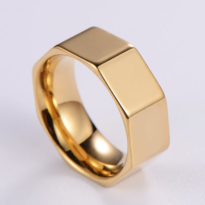 Simple Style Color Block Stainless Steel Plating Inlay Rhinestones 18k Gold Plated Rings