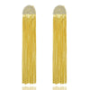 1 Pair Simple Style Tassel Plating Stainless Steel Gold Plated Drop Earrings