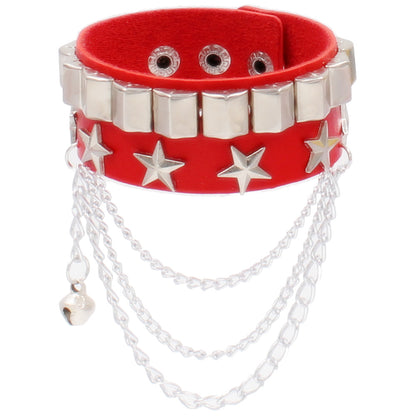 Punk Star Skull Ccb Pu Leather Wholesale Wristband