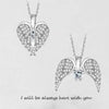 Ig Style Simple Style Heart Shape Wings Copper Zircon Pendant Necklace In Bulk