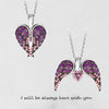 Ig Style Simple Style Heart Shape Wings Copper Zircon Pendant Necklace In Bulk