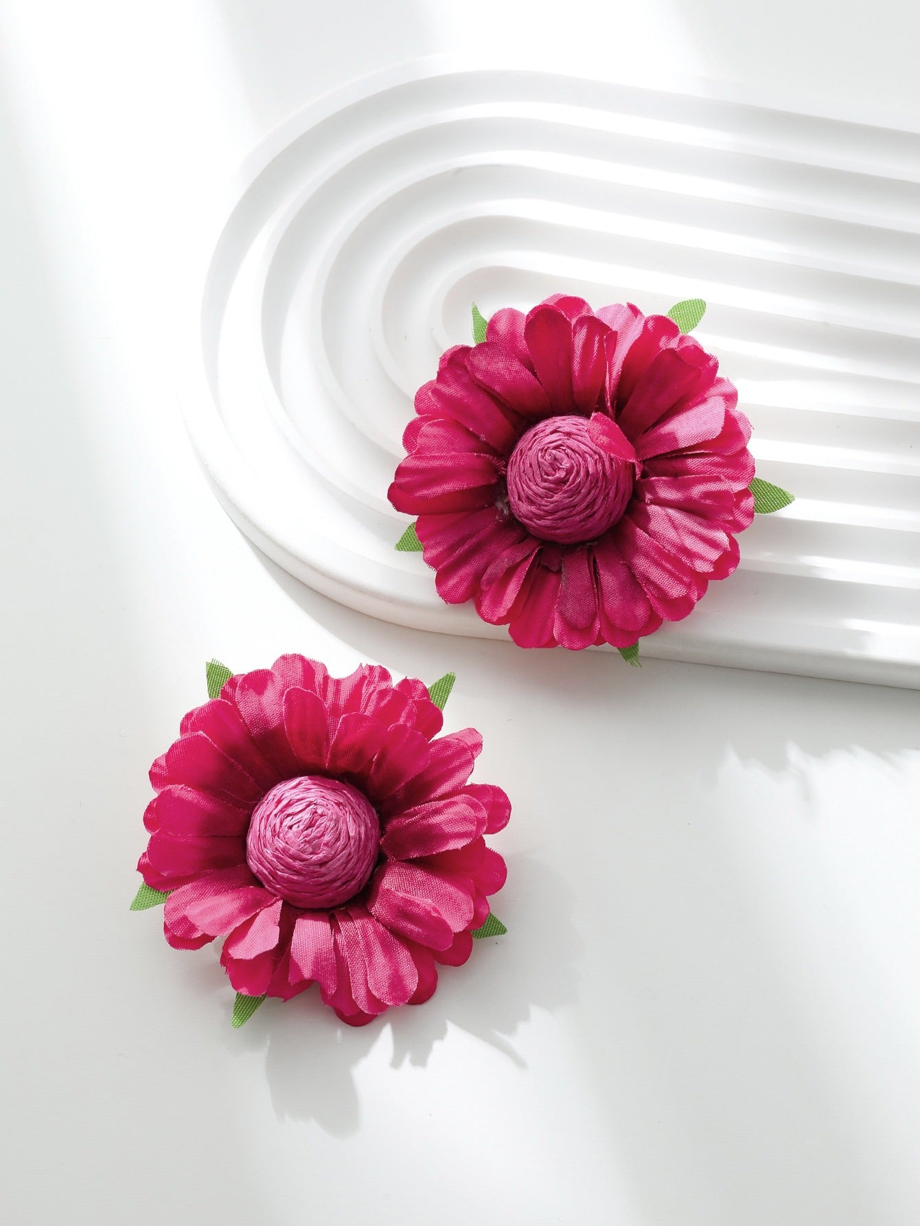 Sweet Flower Polyester Women's Drop Earrings