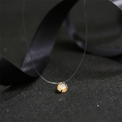 Simple Style Round Copper Zircon Necklace Pendant In Bulk