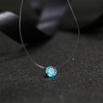 Simple Style Round Copper Zircon Necklace Pendant In Bulk