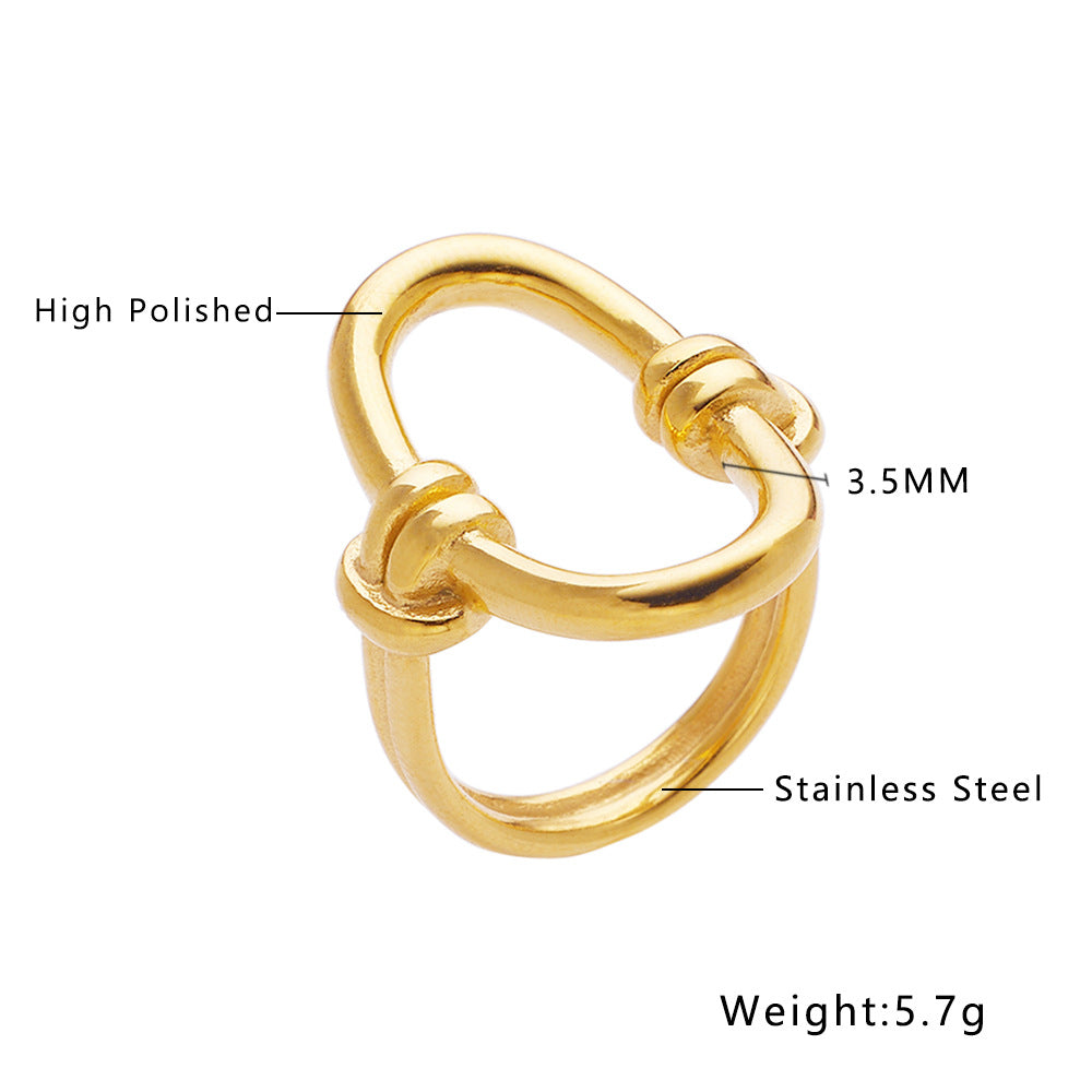 Novelty Geometric Titanium Steel Irregular Rings