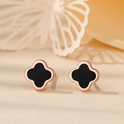 1 Pair Simple Style Heart Shape Flower Inlay Sterling Silver Zircon Ear Studs