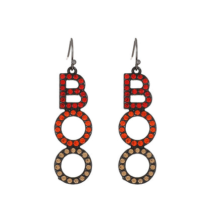 1 Pair Modern Style Streetwear Halloween Pattern Geometric Plating Alloy Drop Earrings