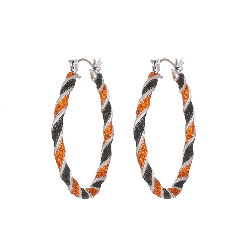 1 Pair Modern Style Streetwear Halloween Pattern Geometric Plating Alloy Drop Earrings