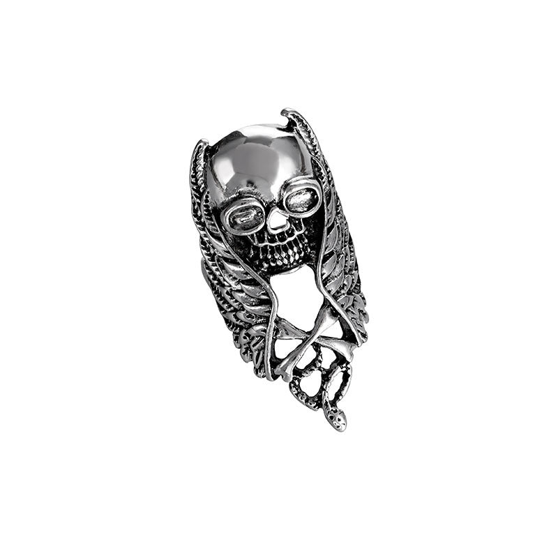 Punk Skull Alloy Wholesale Open Rings