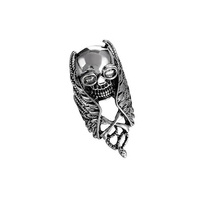 Punk Skull Alloy Wholesale Open Rings