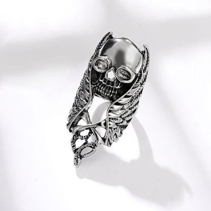 Punk Skull Alloy Wholesale Open Rings