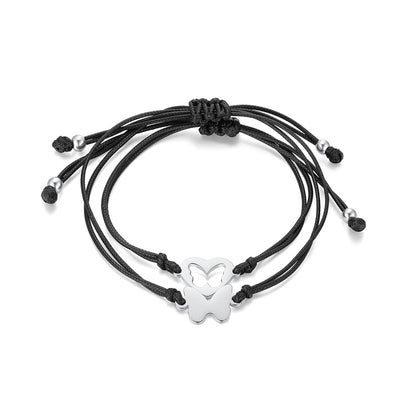 Casual Heart Shape Butterfly Stainless Steel Bracelets In Bulk