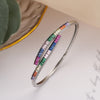 Vintage Style Simple Style Commute Geometric Copper Plating Inlay Zircon 18k Gold Plated Bangle