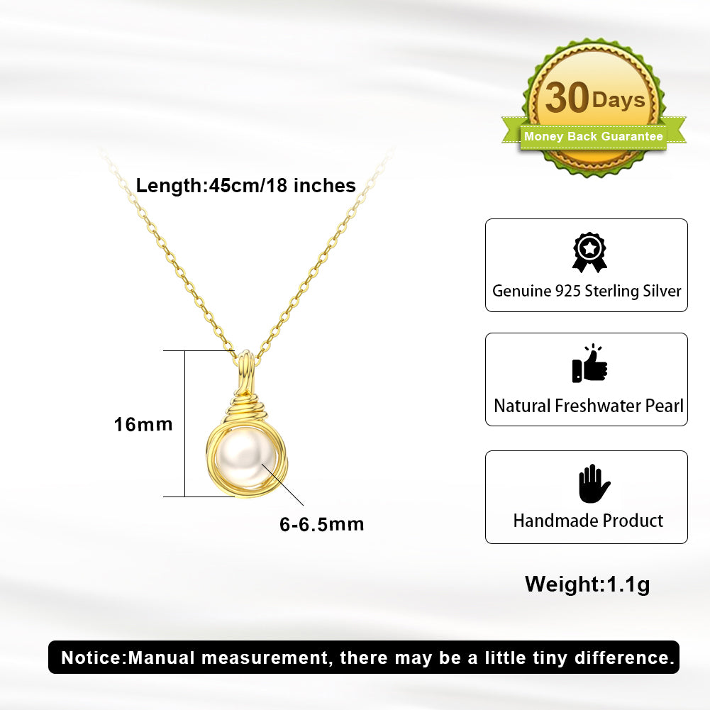 Wholesale Jewelry Elegant Solid Color Sterling Silver Freshwater Pearl 14k Gold Plated Polishing Plating Inlay Rings Necklace