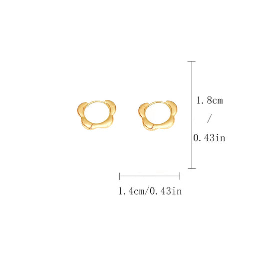 1 Pair Sweet Artistic Flower Plating Stainless Steel Alloy Copper Gold Plated Earrings