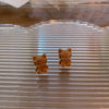 1 Pair Cartoon Style Cute Bear Alloy Ear Studs