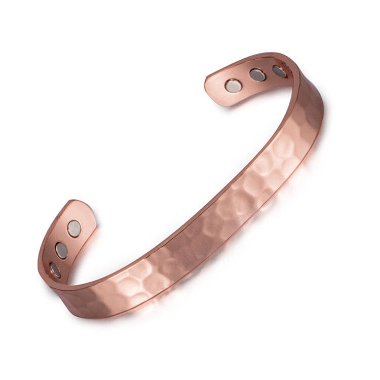 Retro Streetwear Solid Color Copper Magnetic Men'S Bangle