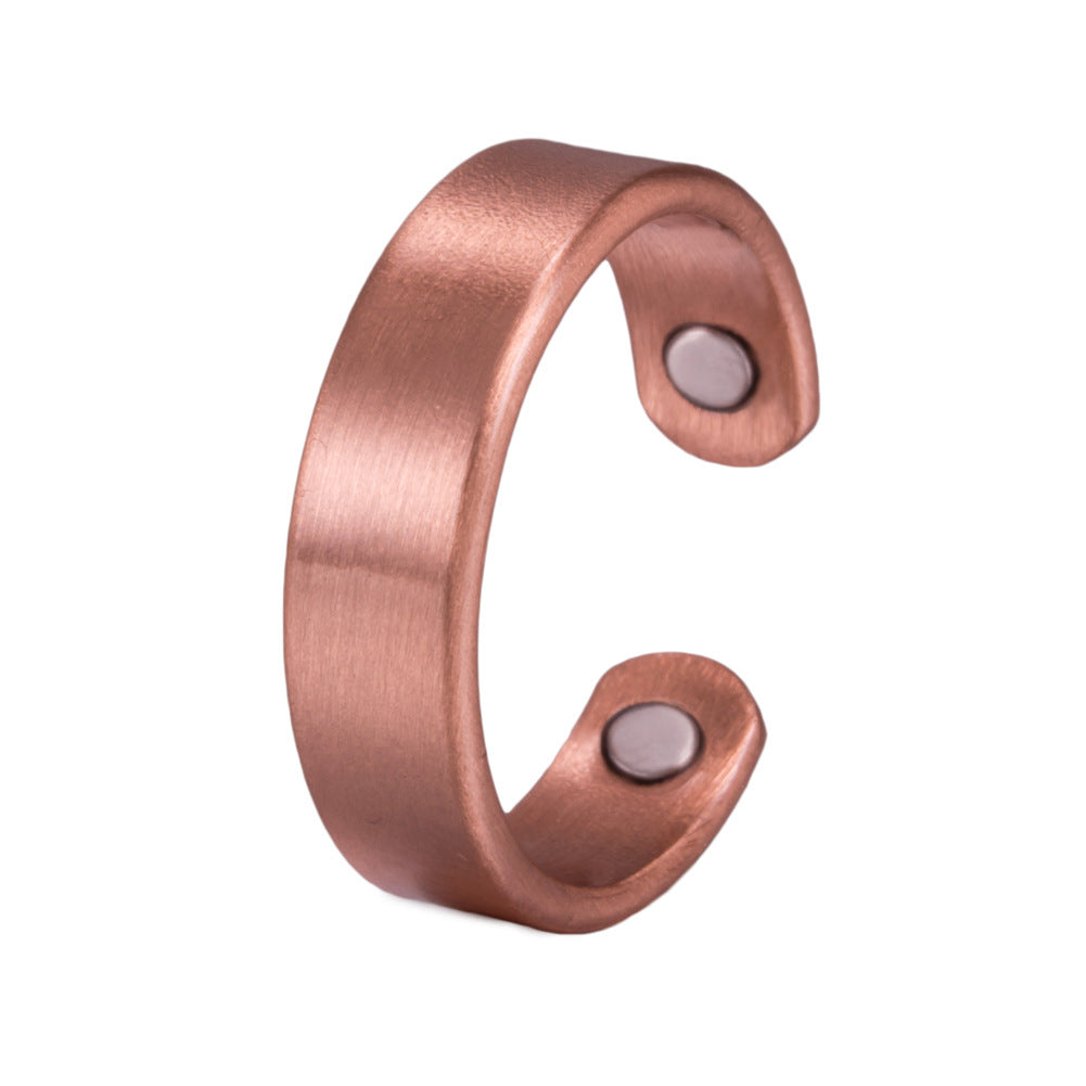 Retro Solid Color Magnetic Material Copper Rings Bracelets