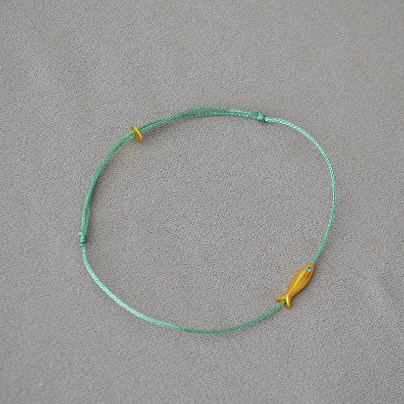Simple Style Fish Silk Thread Copper Braid Women's Bracelets