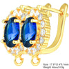 1 Pair Classic Style Square Plating Inlay Copper Zircon 18k Gold Plated White Gold Plated Hoop Earrings