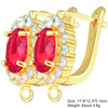 1 Pair Classic Style Square Plating Inlay Copper Zircon 18k Gold Plated White Gold Plated Hoop Earrings