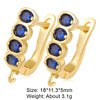 1 Pair Classic Style Square Plating Inlay Copper Zircon 18k Gold Plated White Gold Plated Hoop Earrings