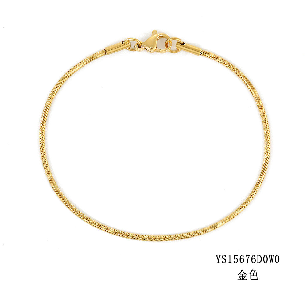 Simple Fashion Snake Bone Bracelet Gold Plated Bracelet Stainless Steel Bracelet