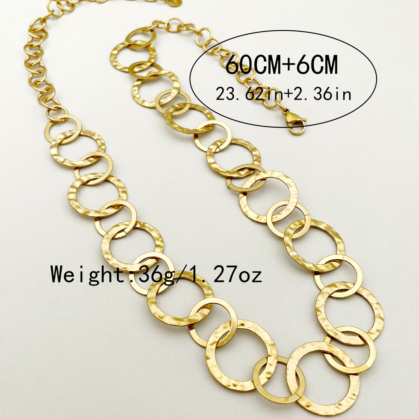 Roman Style Streetwear Oval Heart Shape Stainless Steel Patchwork Plating Gold Plated Necklace