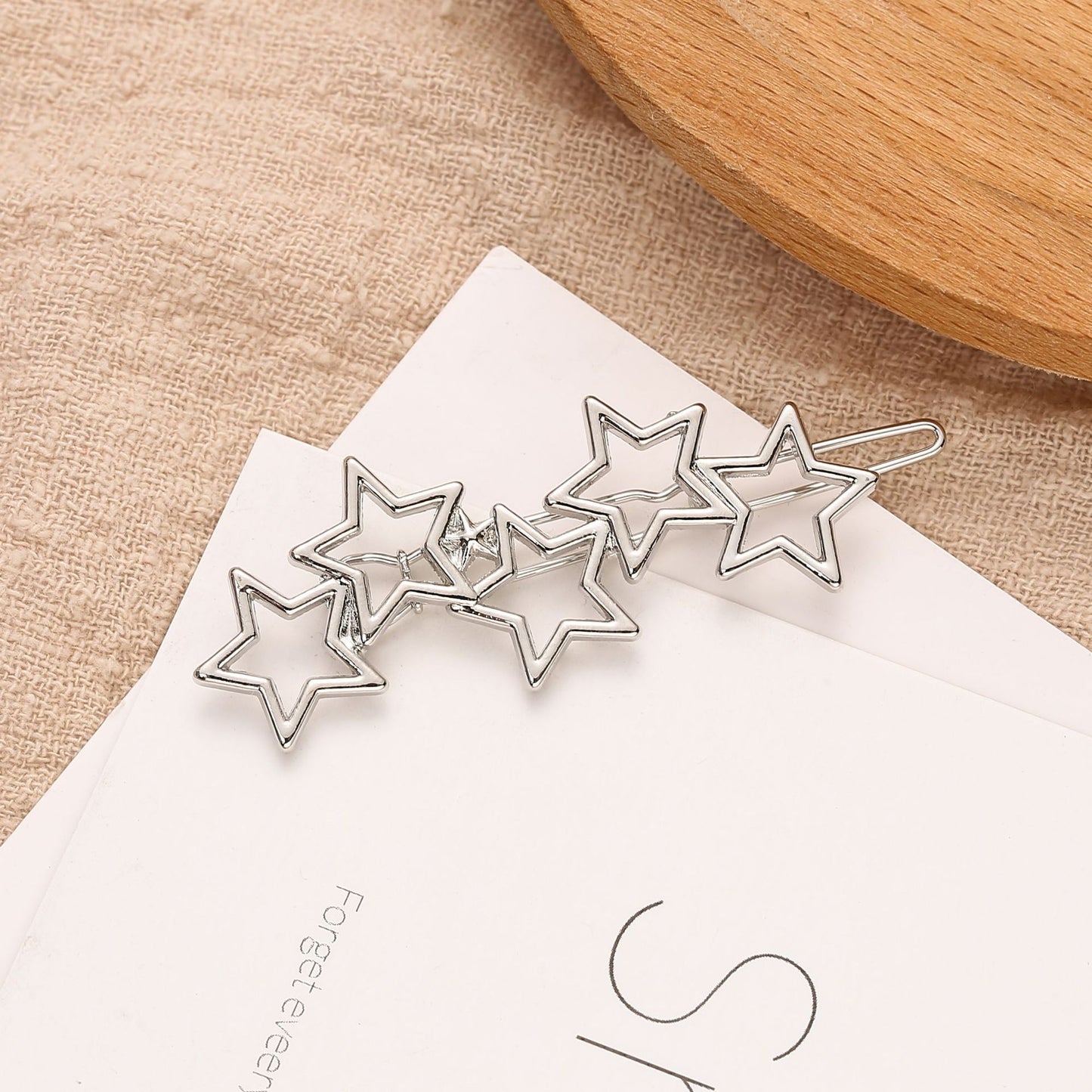 Sweet Star Alloy Plating Hollow Out Hair Clip