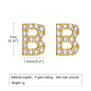 1 Pair Simple Style Letter Inlay Copper Zircon Gold Plated Ear Studs