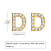 1 Pair Simple Style Letter Inlay Copper Zircon Gold Plated Ear Studs