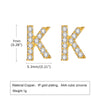 1 Pair Simple Style Letter Inlay Copper Zircon Gold Plated Ear Studs