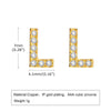 1 Pair Simple Style Letter Inlay Copper Zircon Gold Plated Ear Studs