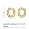 1 Pair Simple Style Letter Inlay Copper Zircon Gold Plated Ear Studs