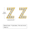 1 Pair Simple Style Letter Inlay Copper Zircon Gold Plated Ear Studs