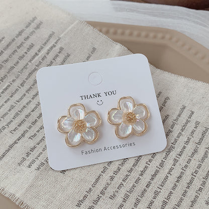 1 Pair Simple Style Round Inlay Alloy Pearl Zircon Ear Studs