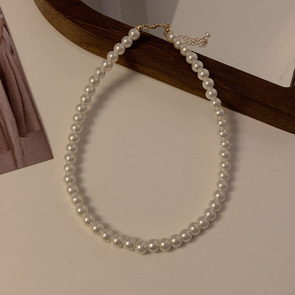 Basic Round Titanium Steel Beaded Necklace