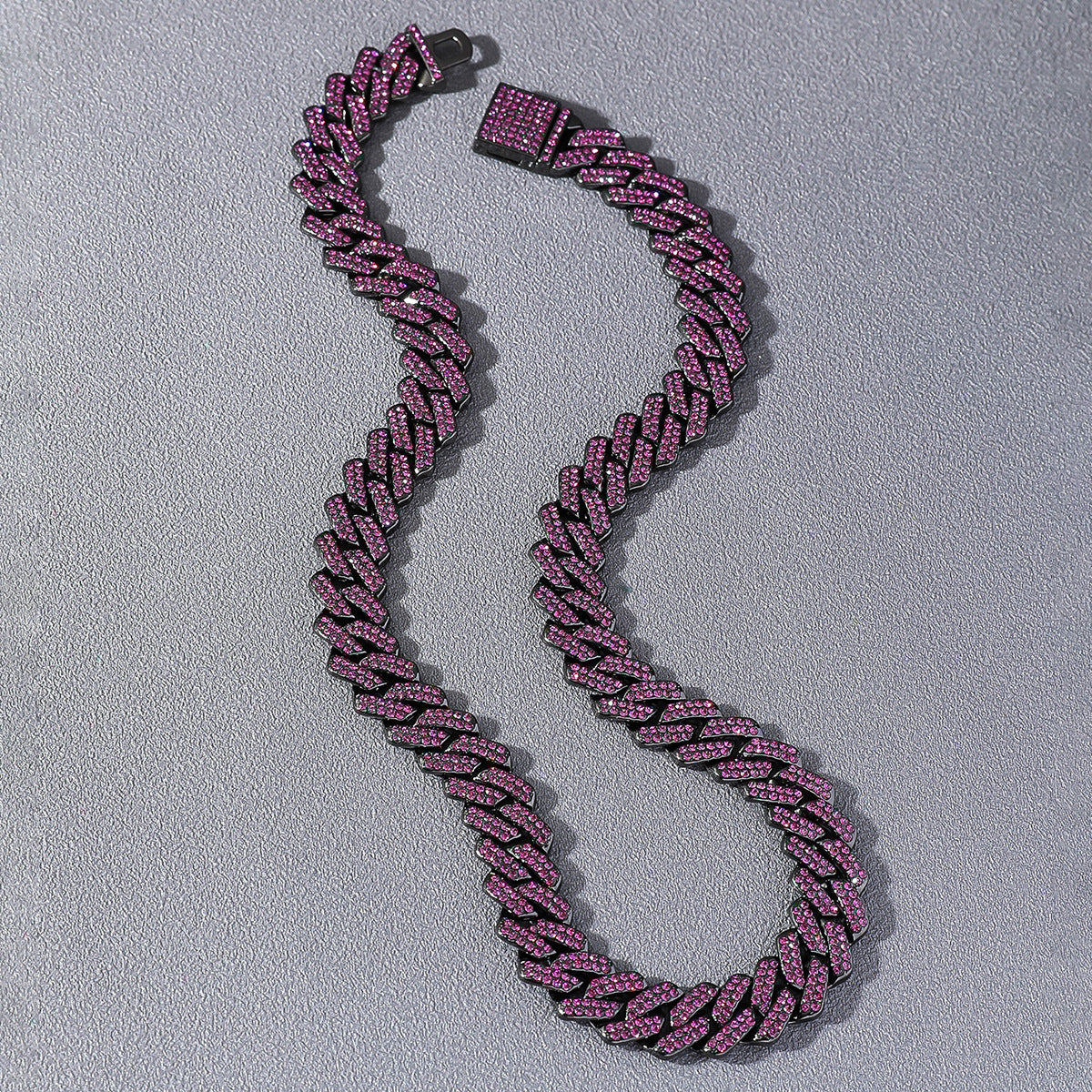 Hip-hop Solid Color Alloy Inlay Rhinestones Men's Bracelets Necklace