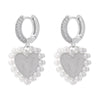 1 Pair Casual Elegant Sweet Bear Heart Shape Plating Inlay Copper Artificial Pearls Shell Zircon 18k Gold Plated Drop Earrings