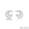 1 Pair Elegant Sweet Star Moon Heart Shape Inlay Sterling Silver Zircon White Gold Plated Drop Earrings Ear Studs