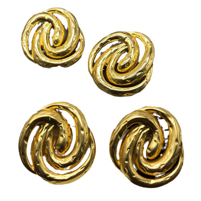 1 Pair Retro Geometric Plating Alloy Gold Plated Ear Studs