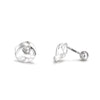 1 Pair Simple Style Geometric Plating Sterling Silver Ear Studs