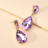 1 Pair Fashion Water Droplets Plating Glass Drop Earrings