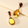 1 Pair Fashion Water Droplets Plating Glass Drop Earrings